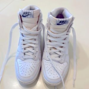 Nike woman’s Dunk Sky Highhidden wedge croc print sneakers